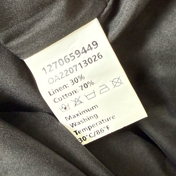 Commense Darling Linen Button Front Mini Dress Black XS NWT Cotton Linen - Picture 7 of 8